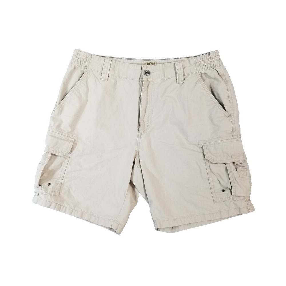 Redhead cargo hiking shorts men's 38x9 comfort‎ waist ripstop beige outdoor